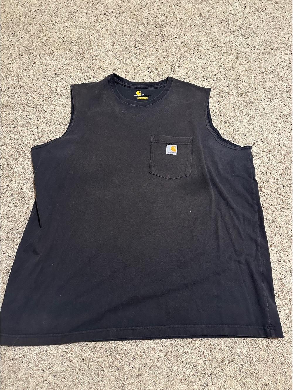 Carhartt Men's Black Sleeveless Relaxed Fit Pocket T-Shirt Size 2XL